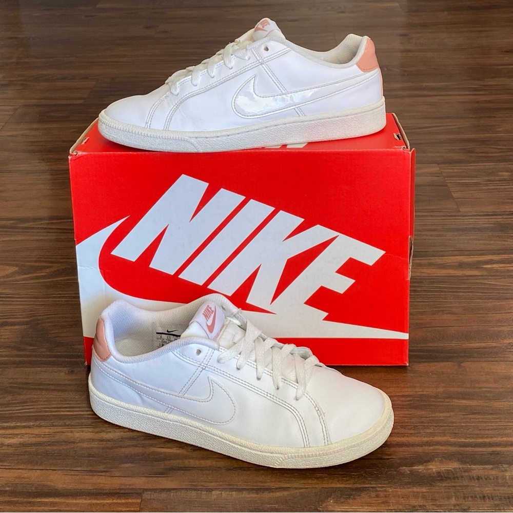 NIke Court Royale Rose Gold and White - Women's Size 8